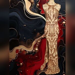 Rose Gold and Nude Gown